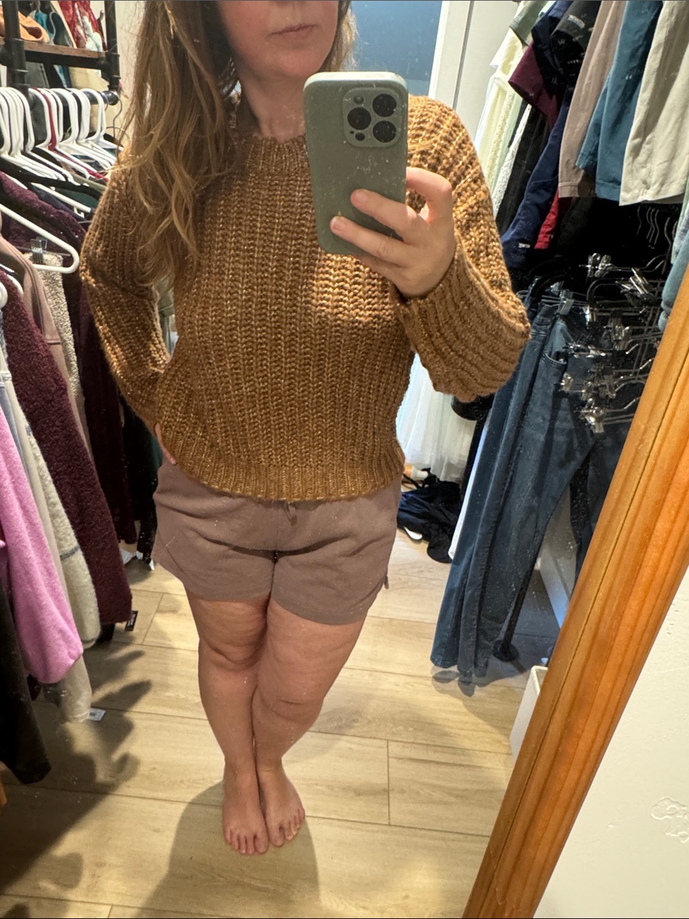 Z Supply Women's Chunky Scoop-Neck Sweater in Camel Brown